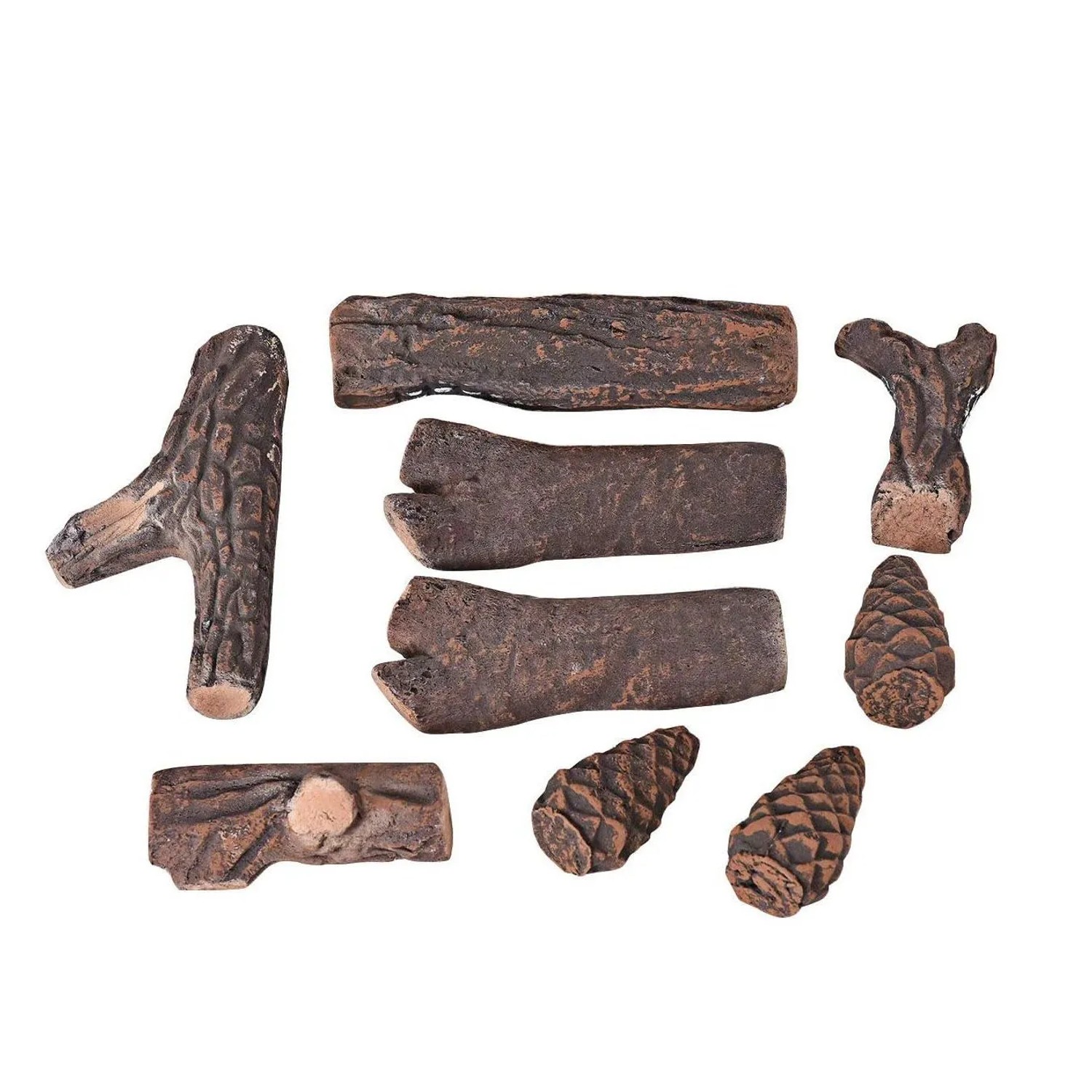 Costway Gas-Kaminscheite 9 Stück Künstliche Brennholz günstig online kaufen