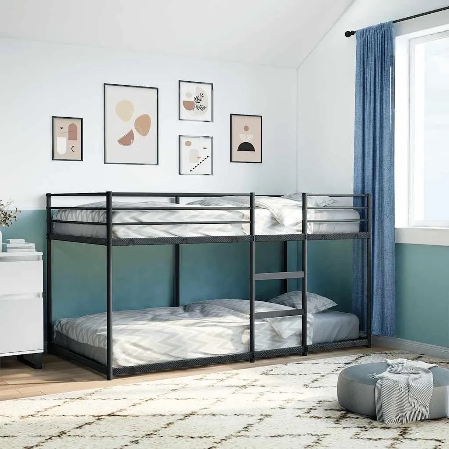 vidaXL Etagenbett ohne Matratze Schwarz 107x203 cm Stahl 4019880