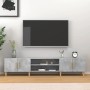 VidaXL TV-Schrank, Betongrau, 180 cm breit. Wohnwand mit Fächern, Türen und Holzbeinen.