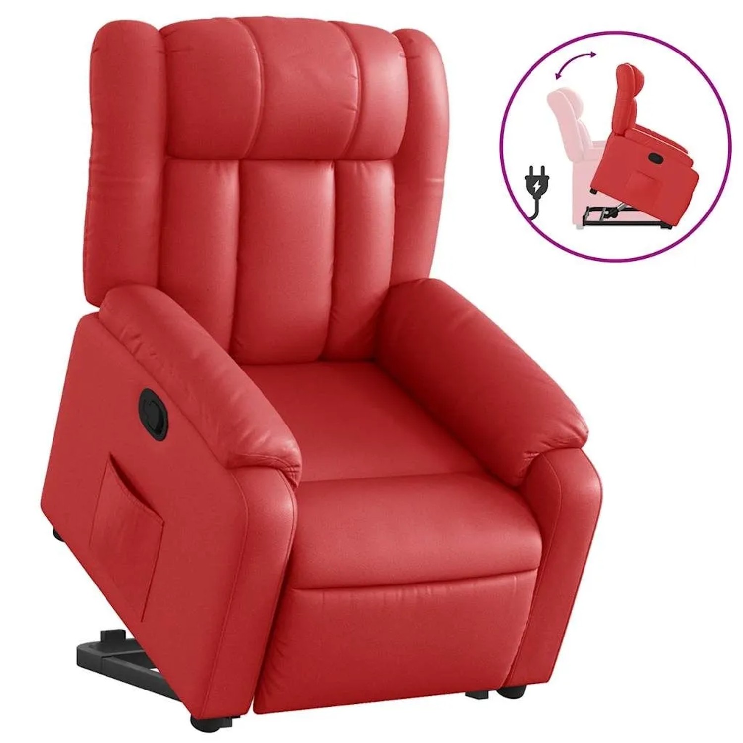 vidaXL Relaxsessel mit Aufstehhilfe Rot Kunstleder 3205269 günstig online kaufen