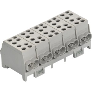 Pollmann Hauptleitungs-Abzweigklemme, 5-polig, fingersicher, für sichere Kabelverbindungen.