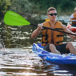 24Move Paddel Doppelpaddel 2in1 - SUP Stand Up Board- Kajak - Aluminium 230cm - Grün