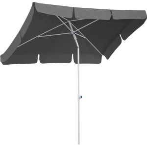 Anthrazitfarbener Schneider Marktschirm (180x120 cm) mit Push-Up Mechanik.
