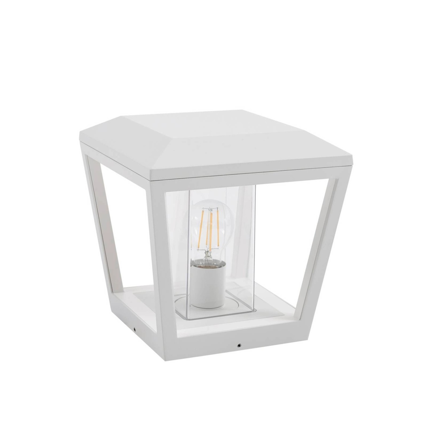 Lucande Außenleuchte Dunia 10034707 Spritzwassergeschützt Modern in Weiß aus Aluminium 1-flammig E27