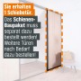 Schiebetür-Baupaket Ahorn Naturewood, Profil schwarz, max. 1022x2600mm. Für individuelle Raumgestaltung.