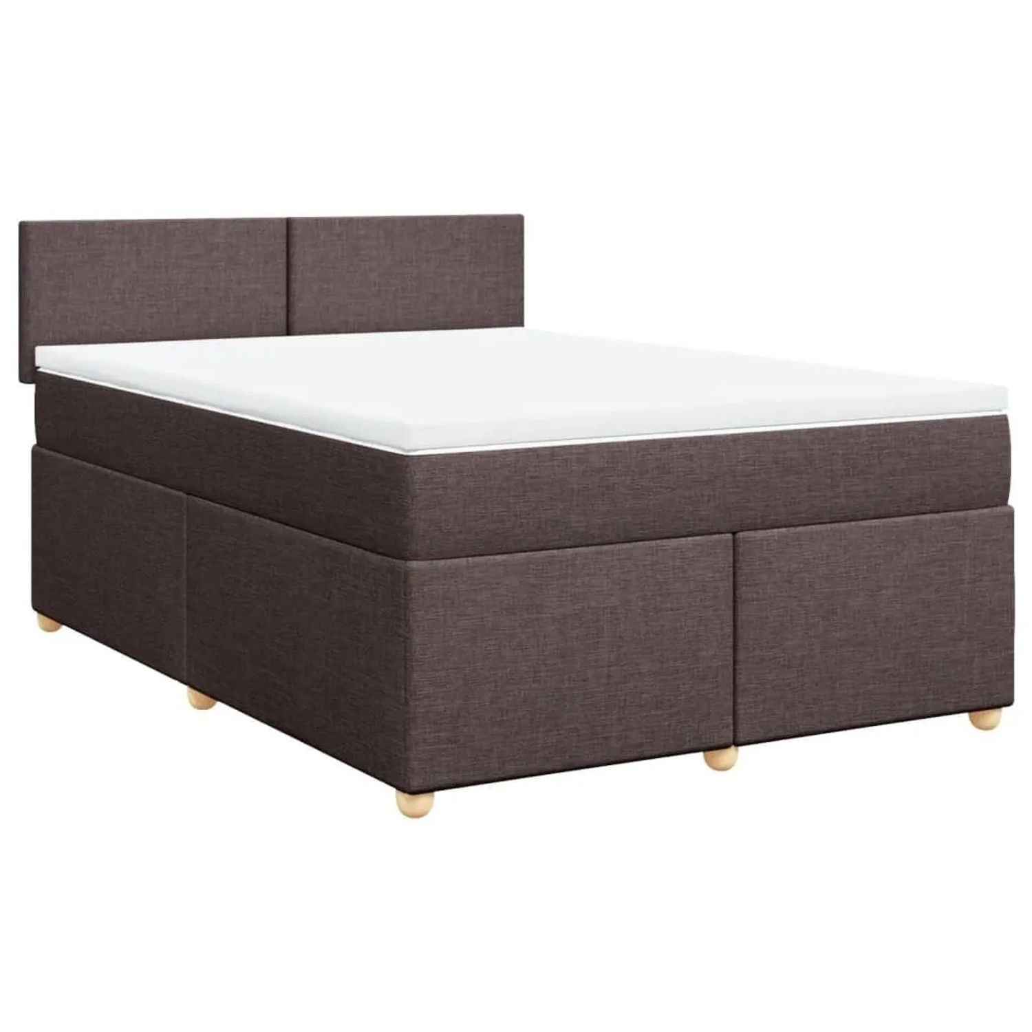 vidaXL Boxspringbett mit Matratze Dunkelbraun 140x190 cm Stoff 3288971