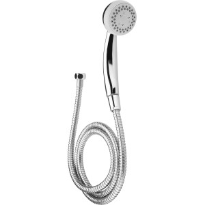 Verchromtes Wannebrause-Set, 2-teilig mit Handbrause und Schlauch. Ideal für entspannende Badmomente.