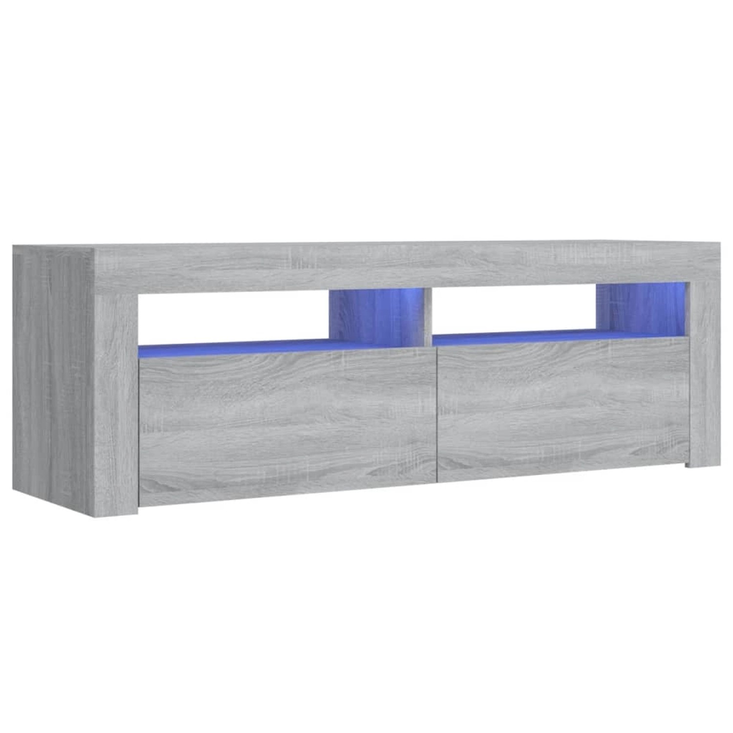 VidaXL TV-Schrank mit LED-Leuchten Grau Sonoma 120x35x40 cm  Modell 2 günstig online kaufen