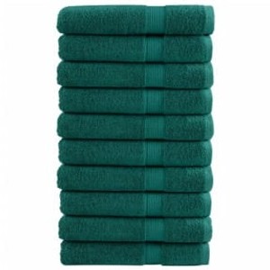 vidaXL Premium-Handtücher 10 Stk Grün 100x200 600 g/m2 100% Baumwolle