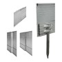 Green-Split Erdanker-Set 10 Stück für Rasenkante 14 cm Höhe Metall Silber_6