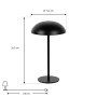Arcchio LED Tischleuchte Thenra, dimmbar, schwarz, Metall, 9.5x15.4cm. Modernes Design für Terrasse und Garten.