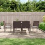 7-teilige Garten-Essgruppe aus Poly Rattan und Stahl mit Kissen. Gartenmöbel-Set für Terrasse und Garten.
