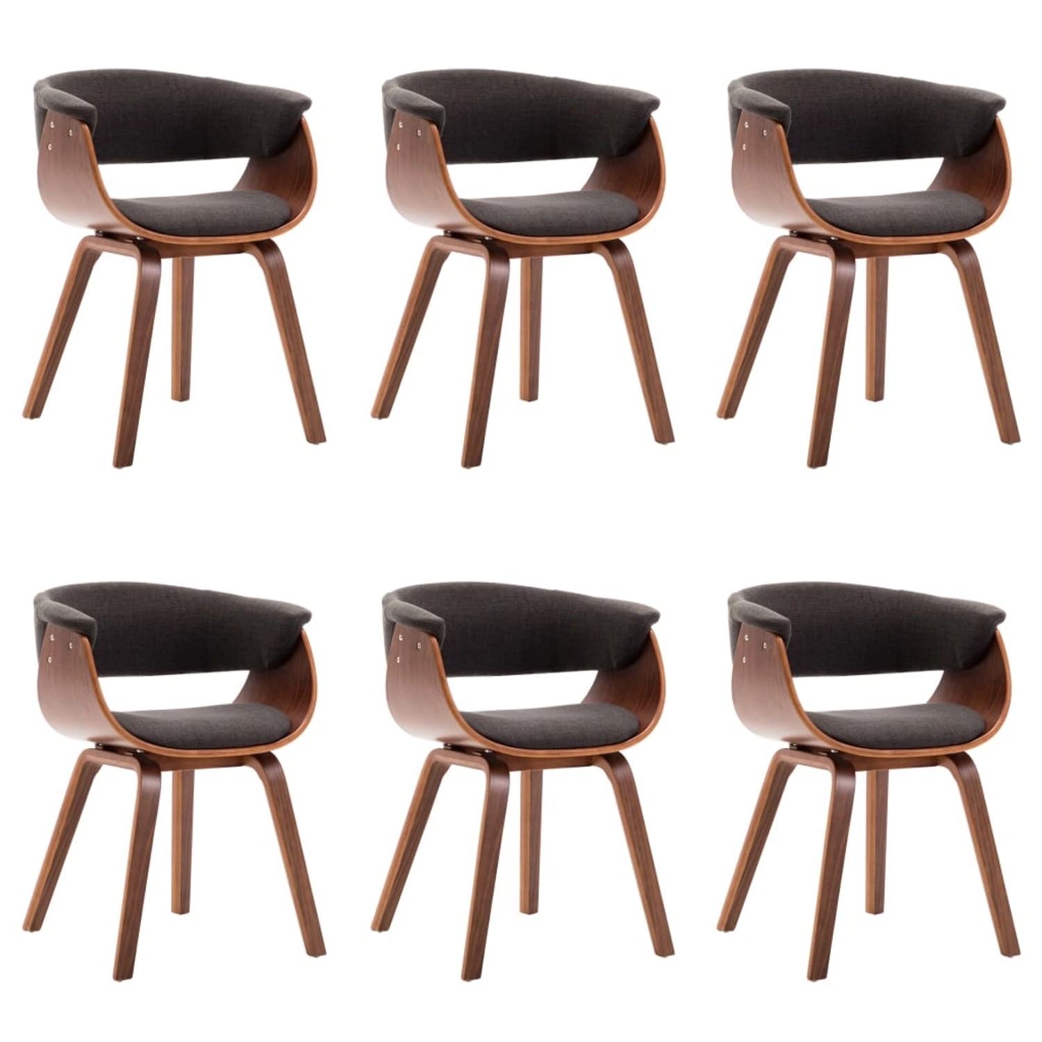 vidaXL Esszimmerstühle 6 Stk Grau Bugholz und Stoff 278729 günstig online kaufen