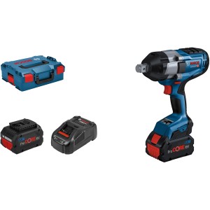Bosch Professional Akku-Drehschlagschrauber GDS 18V-1050 H mit Akkus und L-Boxx.