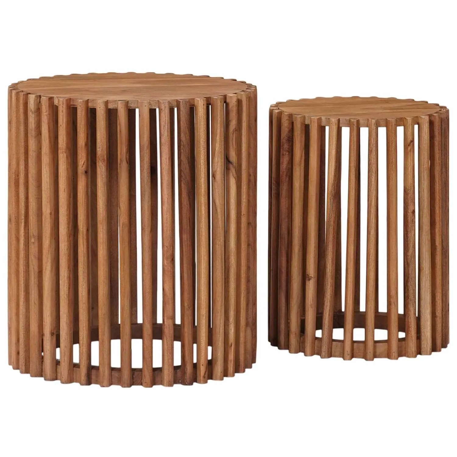 vidaXL Beistelltisch-Set mit Speicher mit Tür Braun 40 x 40 x 45 cm 42020067