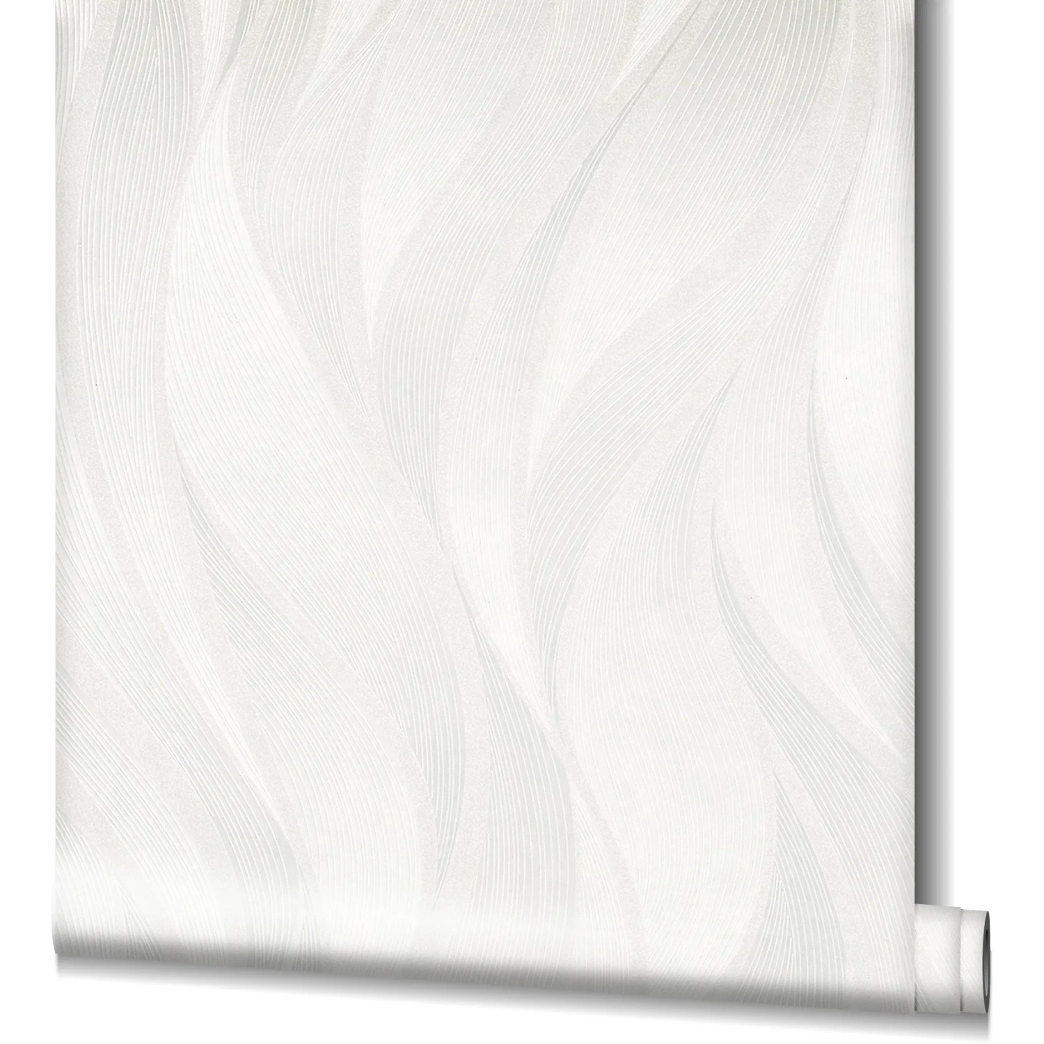 Rolle Marburg Vliestapete Hailey Nov mit grafischem Wellenmuster in Beige.