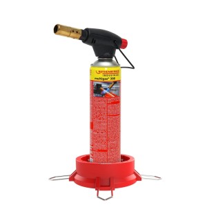 Rothenberger Industrial Lötbrenner-Set mit Gaskartusche und Standfuß.