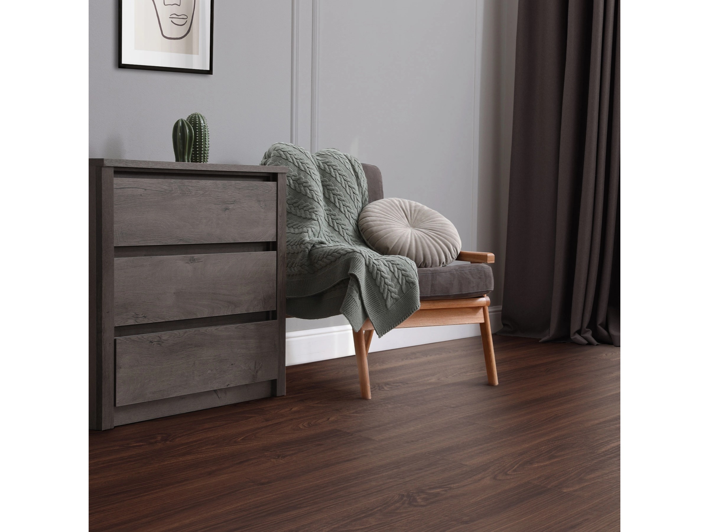 ML-Design PVC Vinylboden Selbstklebende 91,5x15,3 cm 32 Dielen Rot-Braun Nuss