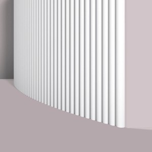 Flexibles, weißes NOEL & MARQUET Wandpaneel CANELÉ S FLEX, ein Akustikpaneel.