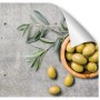 Myspotti Küchenrückwandfolie Olive and Concrete: Oliven und Betonoptik für die Küche.