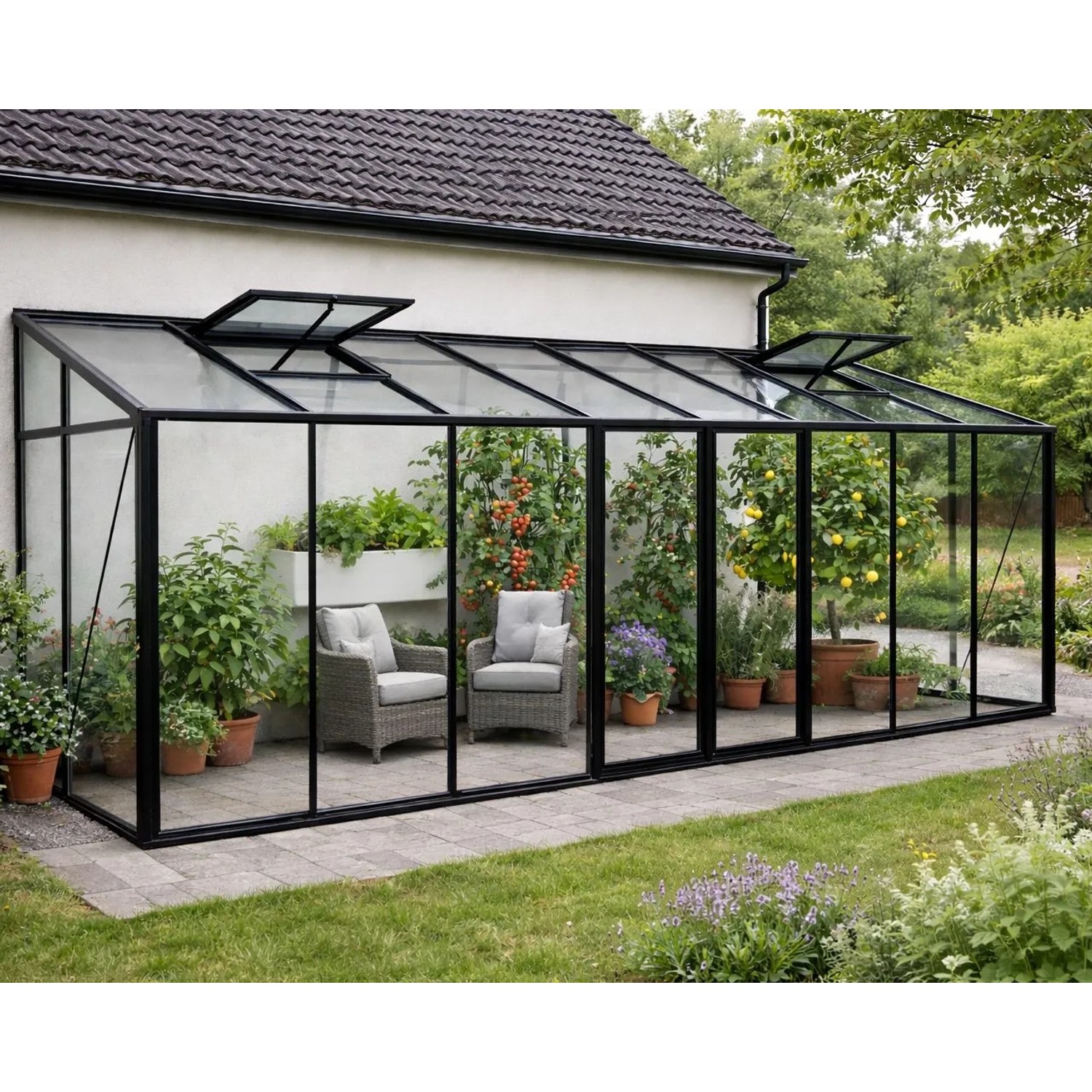 Bloomcabin Premium-Qualität Gewächshaus Wandgewächshaus GHLT12