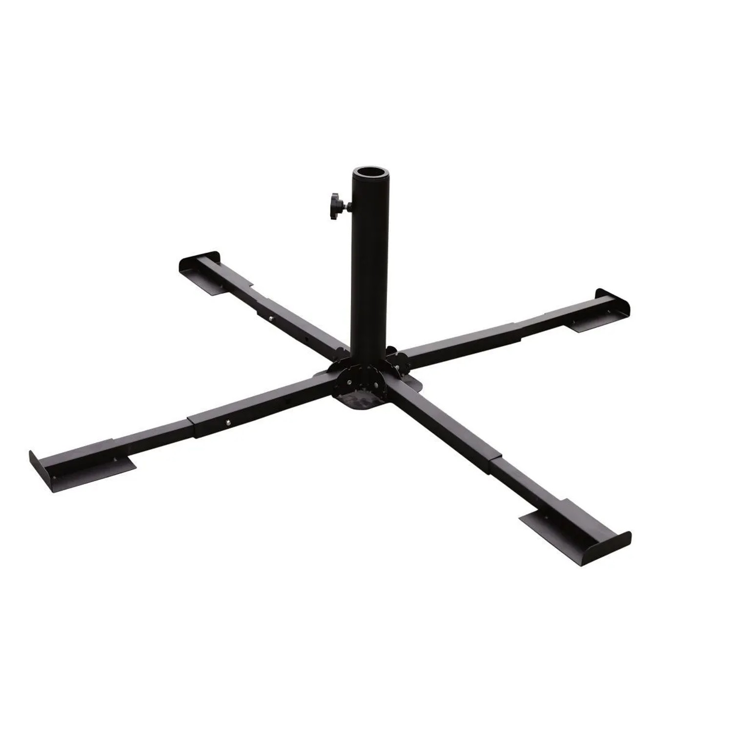 Lex Metall Sonnenschirmständer Schirmständer Schirmhalter Kreuzfußständer Schwarz