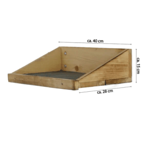 Rohrschneider Wandmulde, geflammt, mit grauer Samteinlage, Maße: 40x28x15 cm, für Katzen.