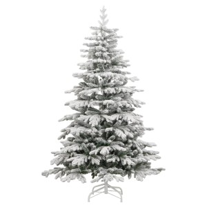 Beschneiter, klappbarer, künstlicher Weihnachtsbaum, 210 cm hoch, mit Metallständer.