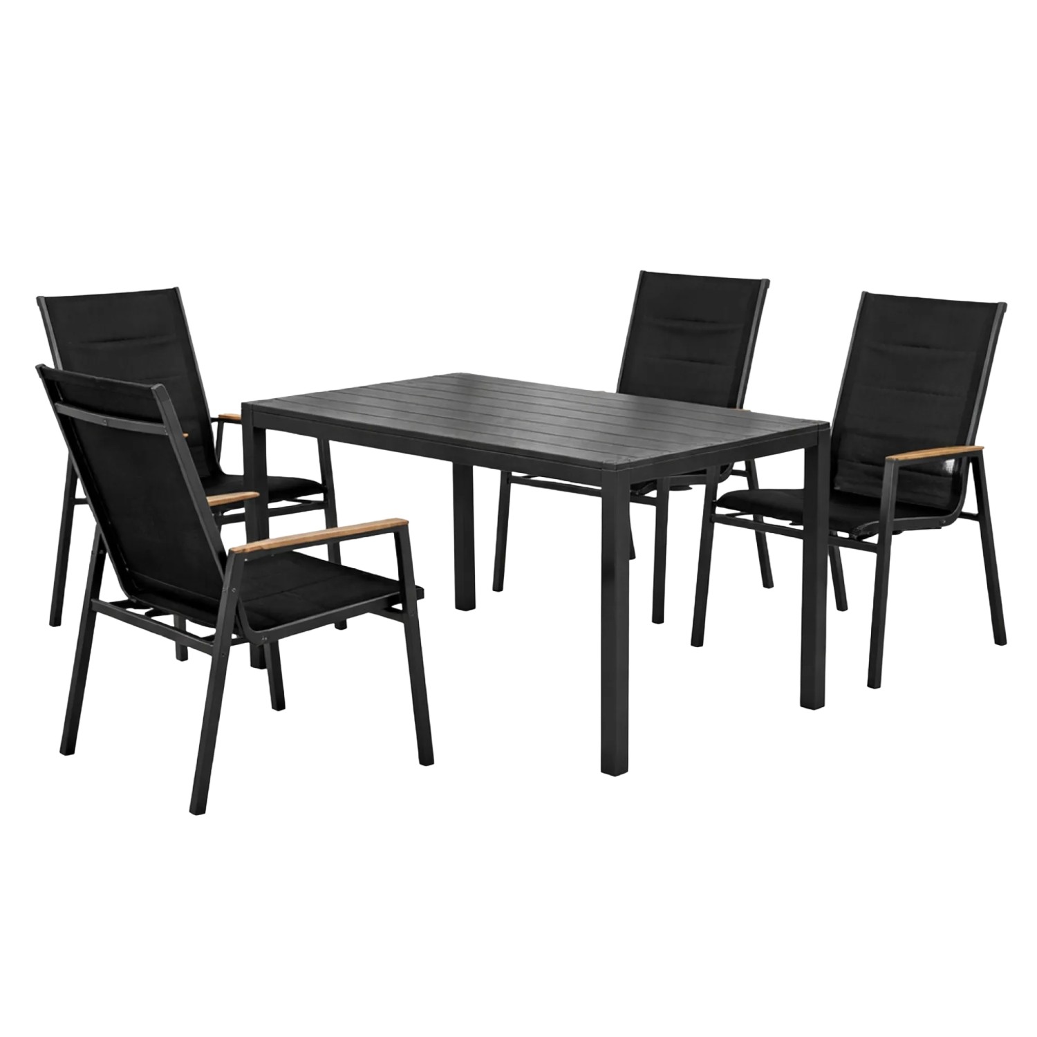 Greemotion Gartenmöbel-Set Merida 1 Aluminium 5-teilig Anthrazit