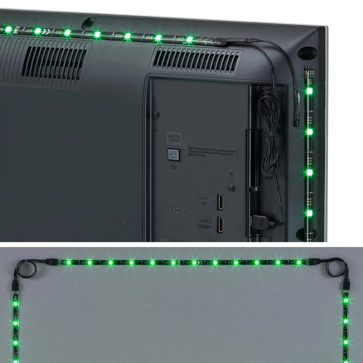 Brilo TV LED Strip RGB mit Fernbedienung, dimmbar, USB-A, Farbwechsel, 2 m.