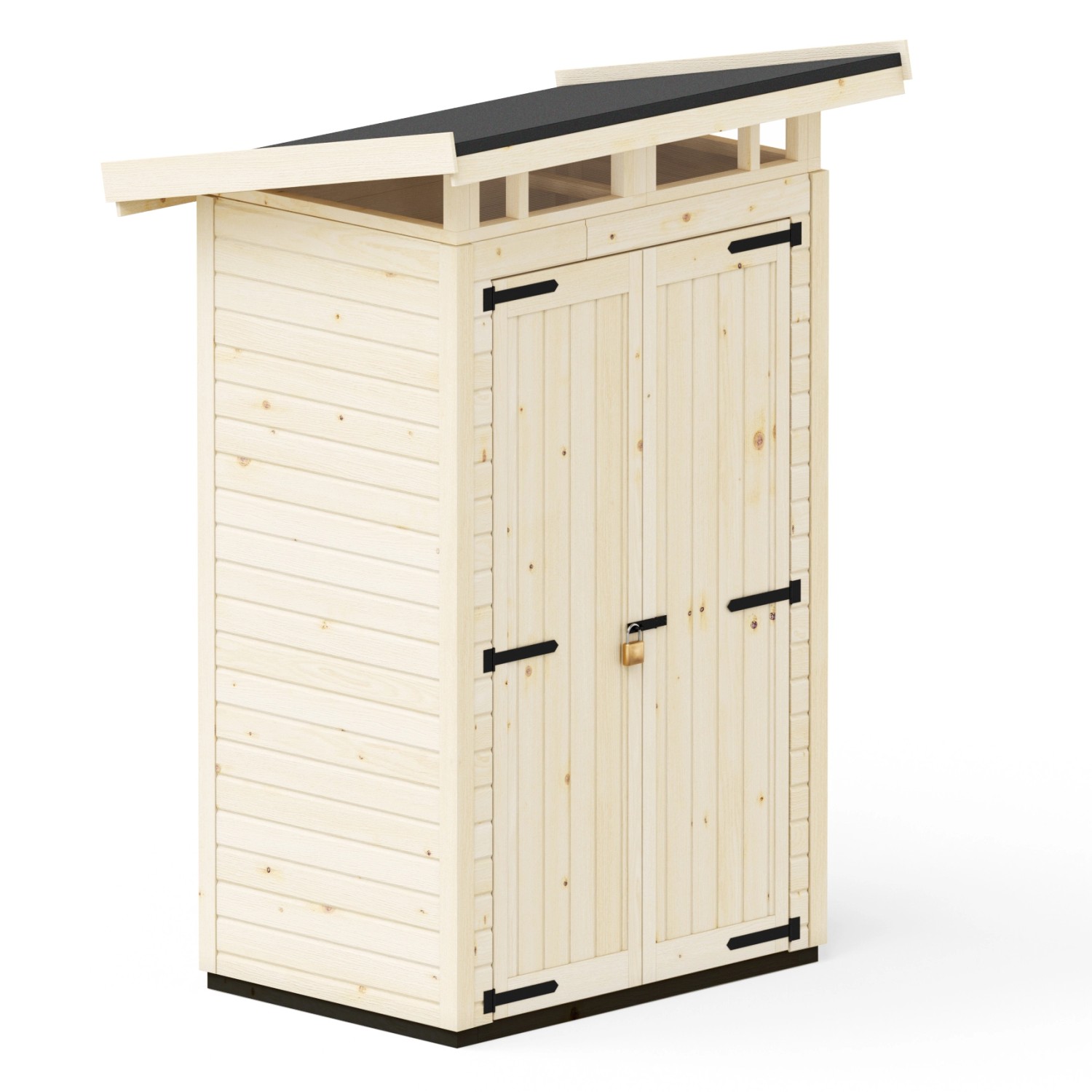Upyard Gartenhaus Strongbox S mit Fundament 127 cm x 87 cm Natur FSC® günstig online kaufen