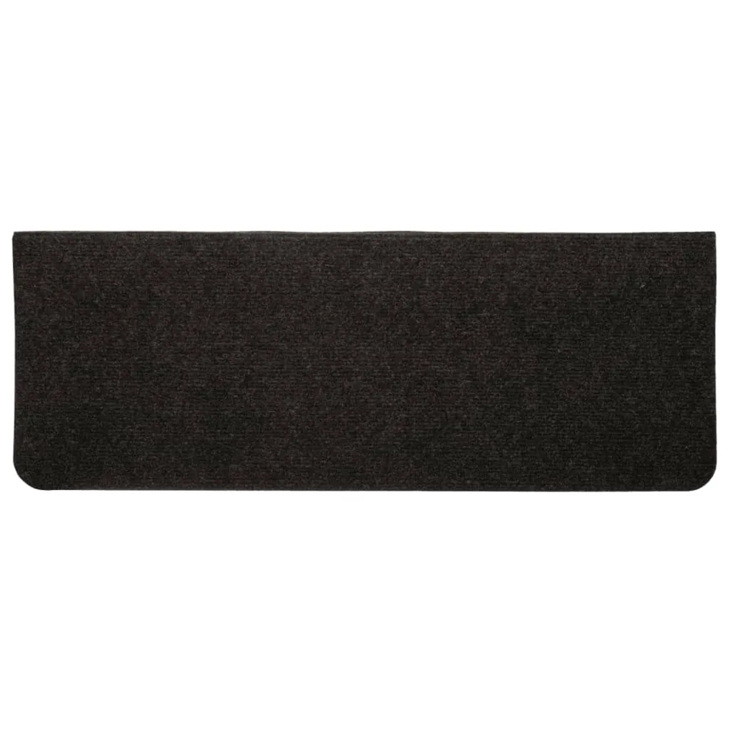 Schwarze VidaXL Stufenmatte, selbstklebend, 65x24,5 cm, Nadelfilz, für Treppenschutz und Trittsicherheit.