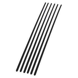 Schwarzes Anti-Rutschband, 6 Streifen für Treppen und glatte Böden, 300x1,9 cm.