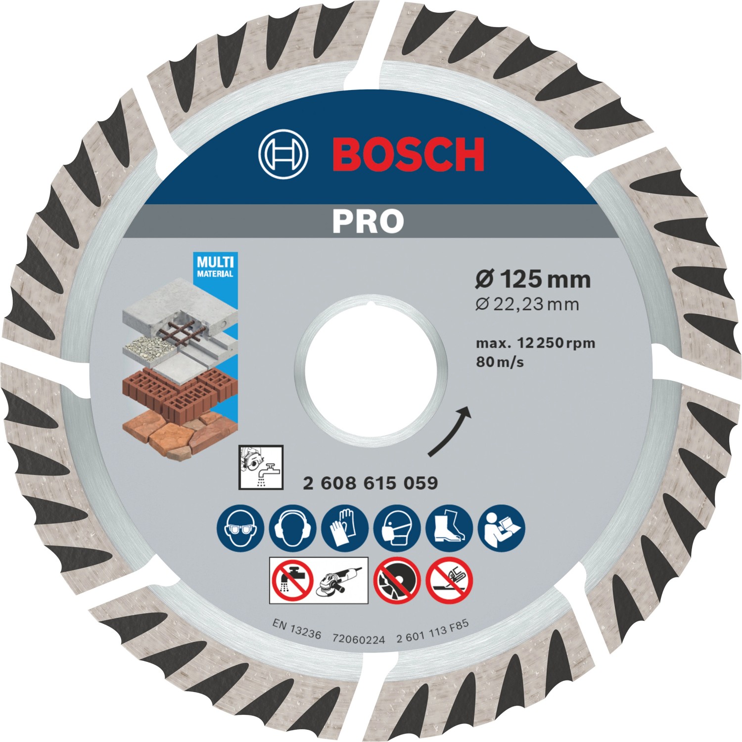 Bosch Diamanttrennscheibe Standard Universal Ø 125 mm x Ø 22,23 mm