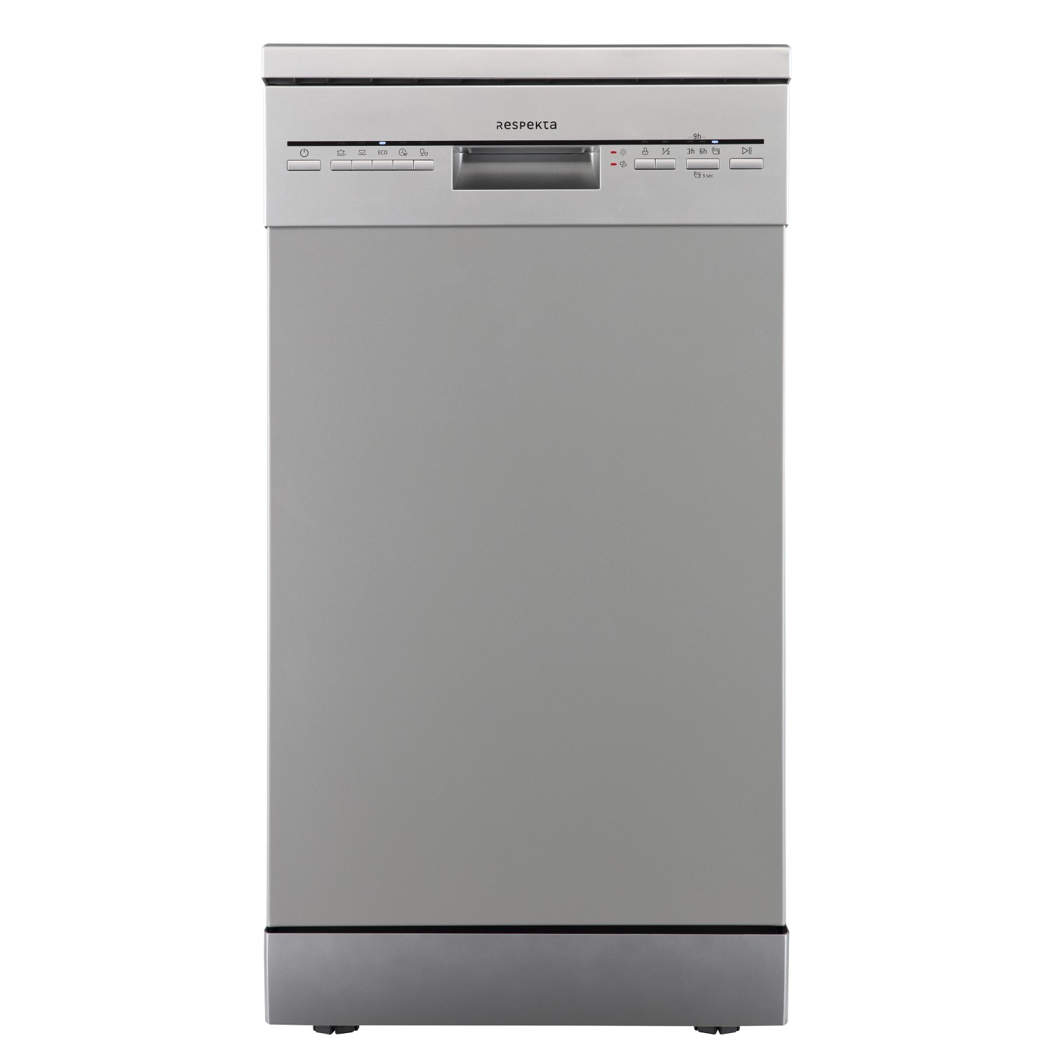 Respekta Unterbau-Geschirrspüler Bena 45 cm Silber günstig online kaufen