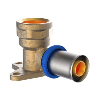 Kirchhoff MS-Wandscheibe, Pressfitting für MSVR Blank 16 mm x 18,7 mm (1/2 IG), Messing