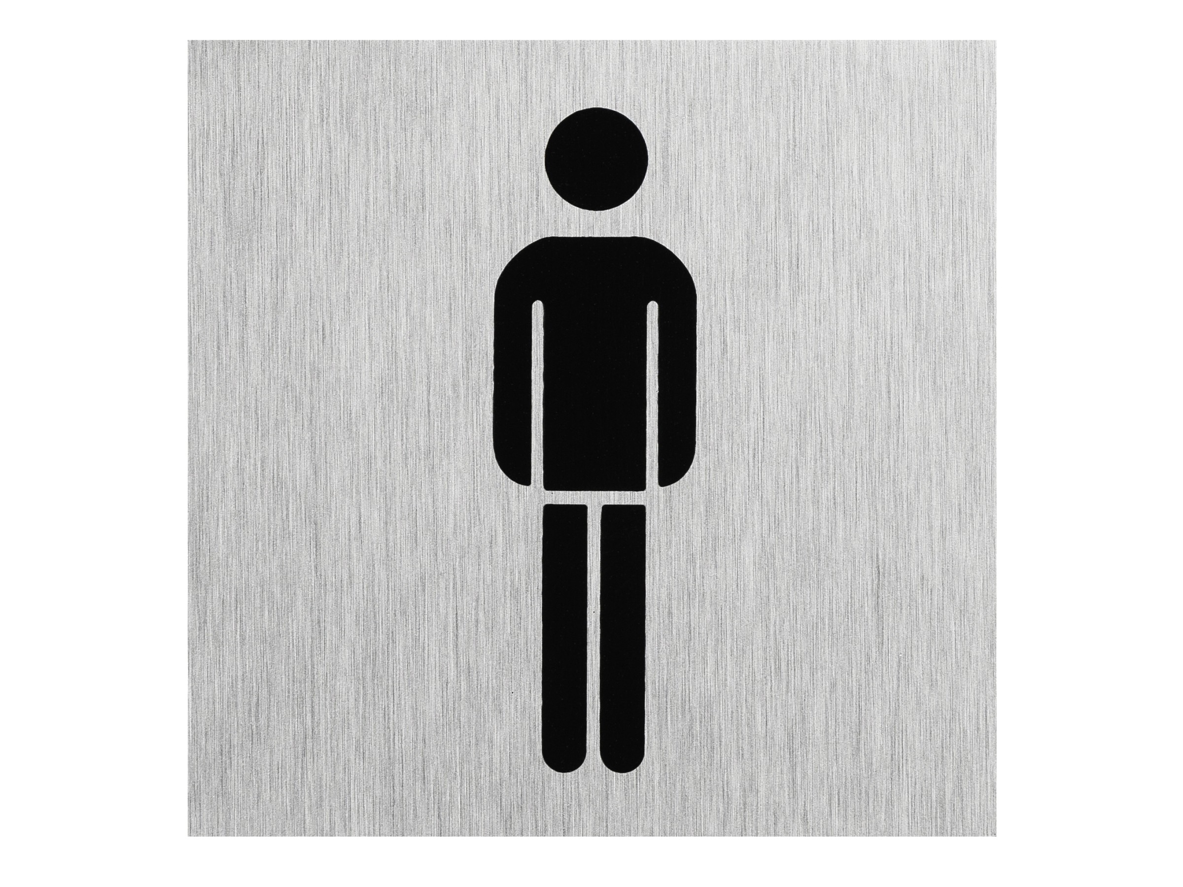 V Safety Toiletten-Schild – Selbstklebend, Aluminium-Optik, Für Damen & Herren (200x200 Mm)