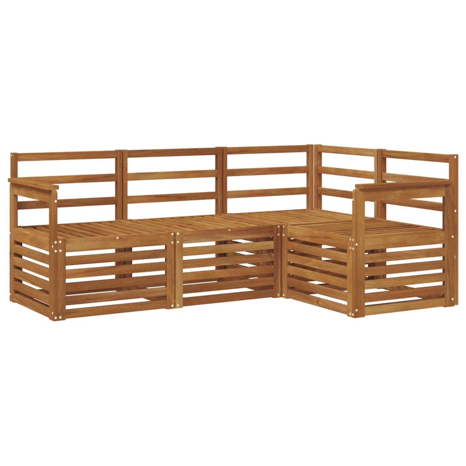 vidaXL Sofagarnituren 4 Tlg Natur Massivholz Akazie 3374714