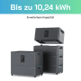 SUNNIVA Balkonkraftwerk mit Solarspeicher (5,12 kWh) und Wechselrichter. Erweiterbare Kapazität.