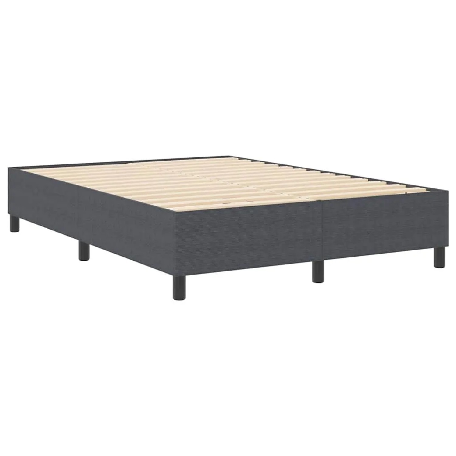 vidaXL Boxspringbett Dunkelgrau 140 x 190 cm Cordstoff 3337408 günstig online kaufen
