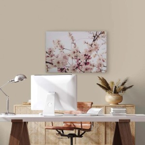 Bricoflor Leinwandbild Kirschblüten, 120x80 cm, rosa-weiße Wanddeko im japanischen Stil.