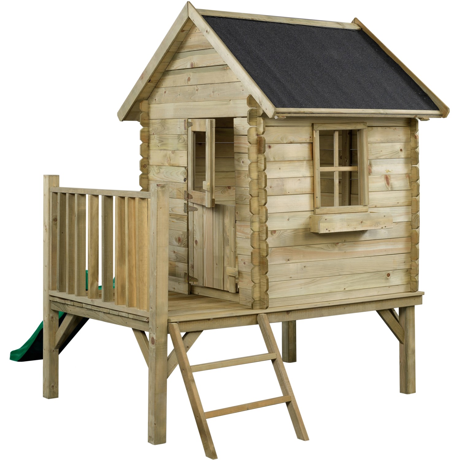 SwingKing Spielhaus Camilla mit Rutsche Grün 177 cm x 184 cm x 210 cm günstig online kaufen