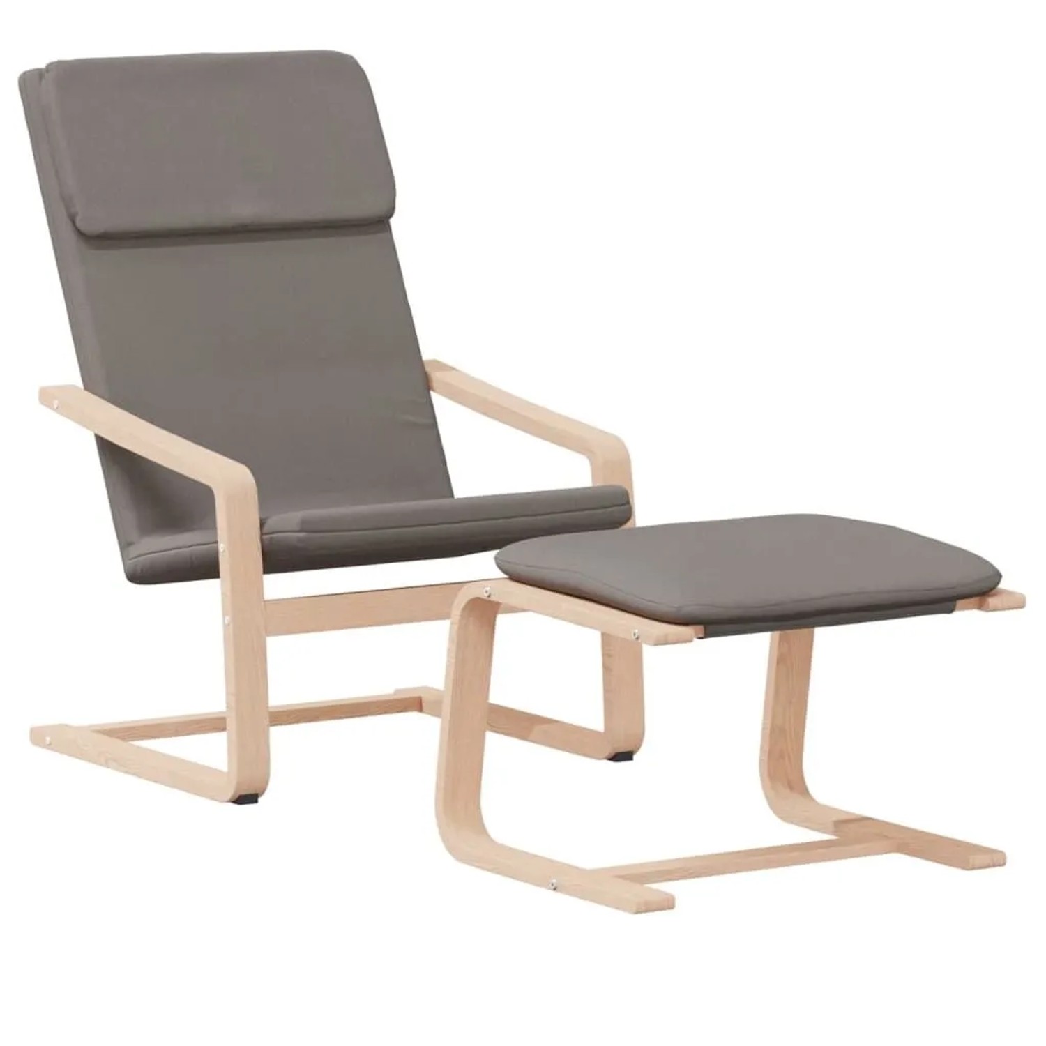 vidaXL Relaxsessel mit Hocker Taupe Stoff 3154418