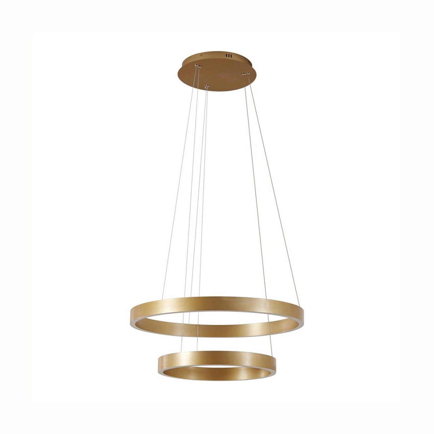 Lucande LED Yonam 10042394 Dimmbar Modern in Gold Messing aus Metall 2-flammig Wohnzimmerleuchte