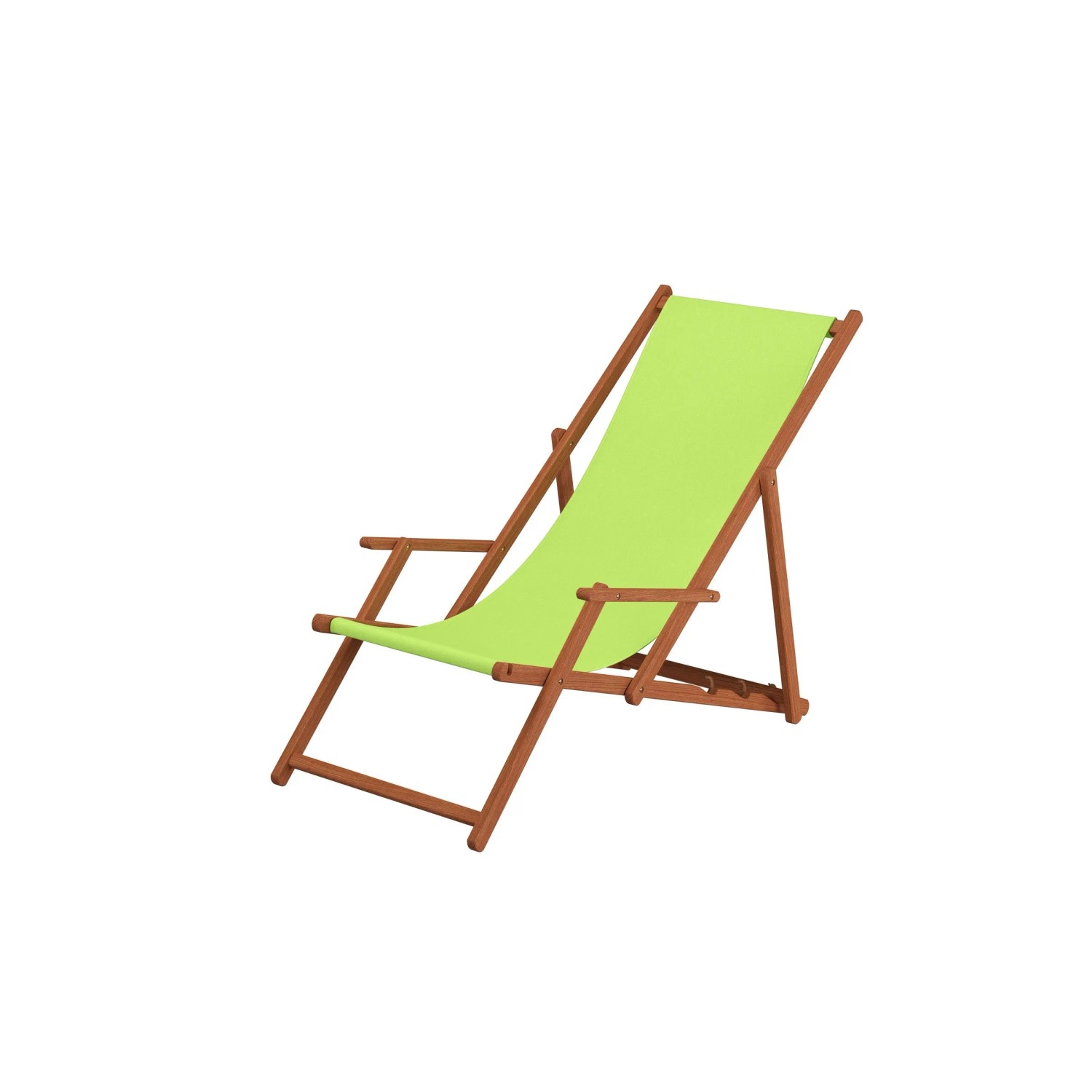 Erst-Holz Holz-Liegestuhl Strandstuhl Strand-Liege Stofffarbe Pistazie 10-3 günstig online kaufen