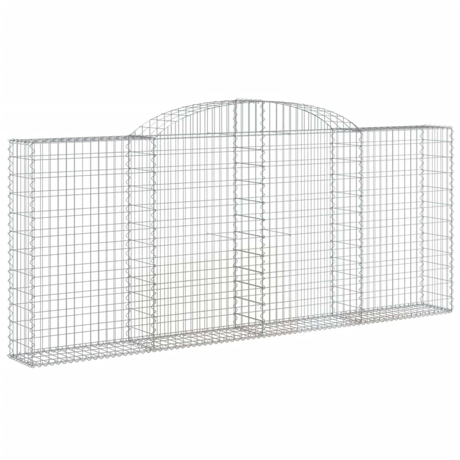 vidaXL Gabionen mit Hochbogen 5 Stk 300x30x120/140cm Eisen 1671279