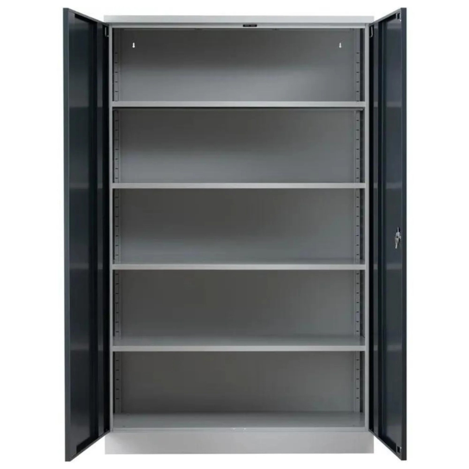 PROREGAL Stahlschrank Bee 7 Fachböden HxBxT 195 x 120 x 60 cm Verzinktes & Verstärktes Fachbodenmaterial Grau & Anthrazit