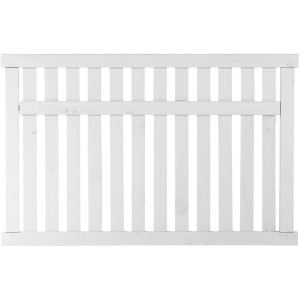 Weißer Vorgartenzaun Country aus Nadelholz, 150x96 cm, für die Gartengestaltung.
