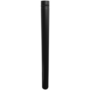Schwarzes Firefix Pelletofenrohr, 80 mm Durchmesser, 1000 mm lang, Zubehör für Kamine & Öfen.