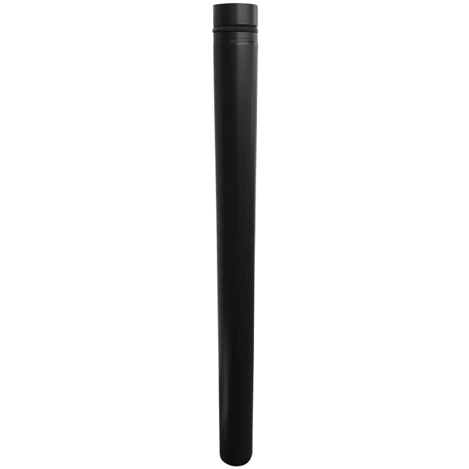 Schwarzes Firefix Pelletofenrohr, 80 mm Durchmesser, 1000 mm lang, Zubehör für Kamine & Öfen.